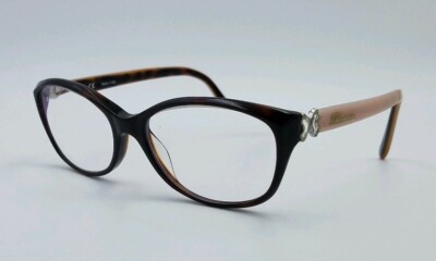 Blumarine VBM613S COL.09XK Cateye Dark Brown 53×16 Frame Only Eyeglasses #1434