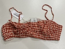 Reformation Women’s Tomato Check Alana Two Piece Size 8