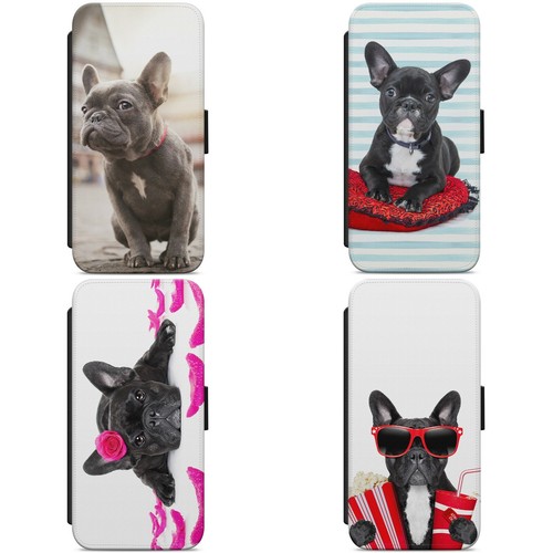 Dog Puppy Cute French Bulldog WALLET FLIP PHONE CASE COVER FOR IPHONE SAMSUNG - Afbeelding 1 van 7