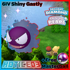 6IV Shiny Gastly Pokemon Brilliant Diamond Shining Pearl