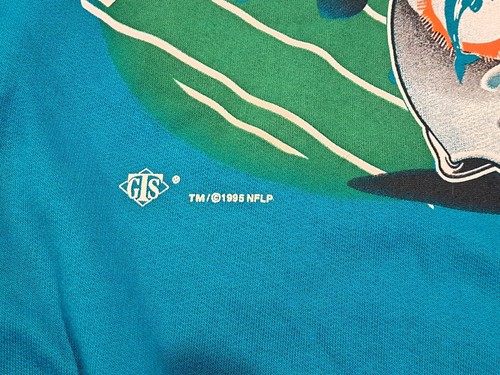 Vintage Miami Dolphins NFL 1995 Pullover Sweatshirt GTS USA Adult Size XL Nwt - Picture 7 of 14