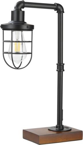Steampunk Table Lamp, Industrial Table Lamp, E26 Base Rustic Edison Lighting,...