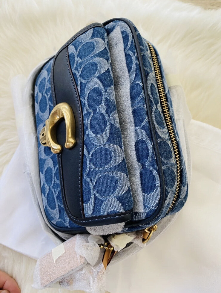 COACH Studio Camera Bag 18 In Signature Denim RETAIL NOT OUTLET
