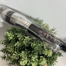 NEW SEALED Mally Makeup Foundation Powder Brush Black/Silver 6"