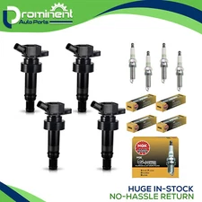4 Ignition Coil & NGK Platinum Spark Plug fit Hyundai Accent/Kia Soul 1.6L UF652