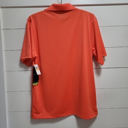 PGA Tour Pro Series Men's Small Short Sleeve Bright Orange Golf Polo Shirt NWT - Picture 3 of 8