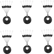 1200Pcs Small Fishing Rubber Bobber Beads Stopper Oval Shape 6-In-1 Sinker Stops