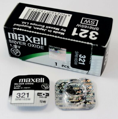 Pile pour montre 321 V321 SR616SW SR65 Maxell Made in Japan
