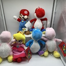 Super Mario 2019 Plush 8" Nintendo Good Stuff Lot Mario Yoshi Peach