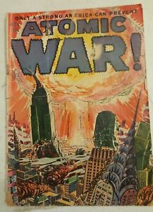 ATOMIC WAR! #1 ~ Atomic bomb explosion cover ~ GA Pre-code War Comic