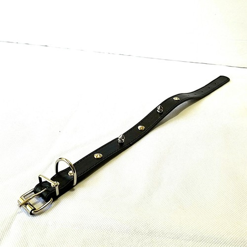 Cat, Dog Leather Collar with Spike Rivets Adjustable 16 " - Picture 17 of 23