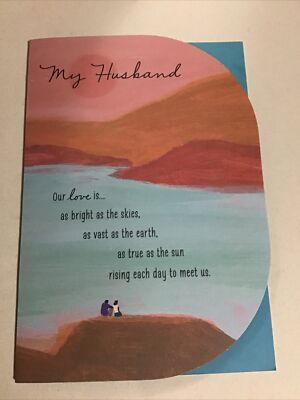 Happy Birthday My Husband Lake & Mountains Our Love Is... Hallmark Greeting Card
