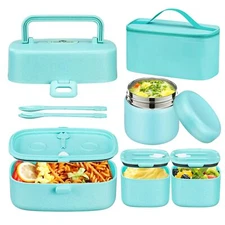 Bento Lunch Box With 8oz Soup Thermo For Kids Leakproof Food Containers 3 Compar