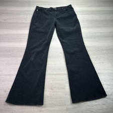 Calvin Klein Jeans Pants Womens 13 Black Corduroy Flare Bootcut Stretch Y2K