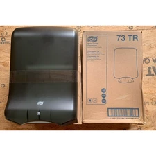 Lot Of 2 NEW Tork 73TR Black Multifold and C-Fold Hand Towel Dispenser H2