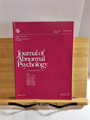 Journal Of Abnormal Psychology Bundle Of Four Publications From Year 2000