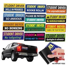 12 Pcs Student Driver Magnet New Driver Magnet for Car Reflective Removable