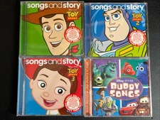 4 New Sealed Disney Pixar Toy Story Songs & Story CDs Lot + Buddy Songs