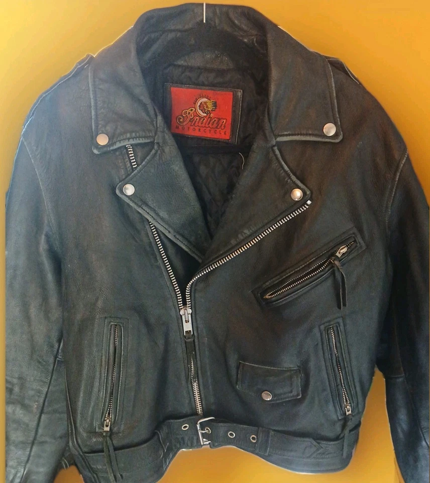 VINTAGE INDIAN MOTORCYCLE JACKET SIZE L - Image 4 of 4