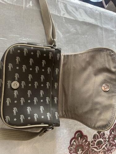 Vintage Lacoste Monogram Alligator Print Crossbody Messenger Bag Unisex