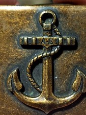 Vintage Navy    Brass Belt Buckle