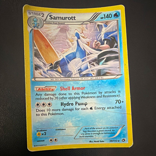 The Pokémon Company Samurott 39/113 Legendary Treasures Holo Rare 140HP EN
