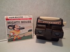 Nice 1959 SAWYER VIEW MASTER MODEL F "LIGHTED, BAKELITE 1958 MIGHTY MOUSE