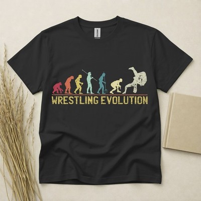 T-Shirt Wrestling Evolution lustig Wrestler Geschenk Sport Tee Gildan Baumwolle Top