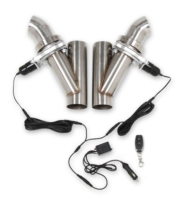 Hooker 11051HKR Exhaust Cut-Outs w/ Remote - 2.5in diameter - Dual - Kit