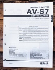 Yamaha AV-S7 Compact Stereo Service Manual Original 