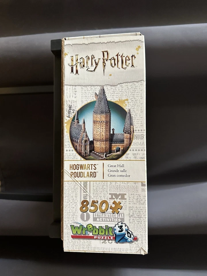Quebra-cabeça Harry Potter Hogwarts Great Hall Wrebbit 3D 850 peças - Selado - Imagem 3 de 4