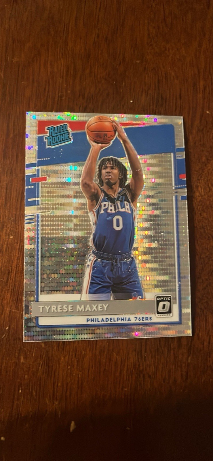 2020-21 Panini Donruss Optic Rated Rookie Tyrese Maxey #171 Pulsar Prizm 76ers