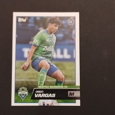 Topps 2023 MLS Obed Vargas RC Rookie Seattle Sounders FC Soccer Card #108. rookie card picture