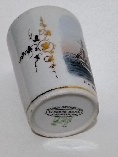 U.S. Battleship Maine Collectible Cup - Made in Germany - Webber Bros. - Picture 8 of 10