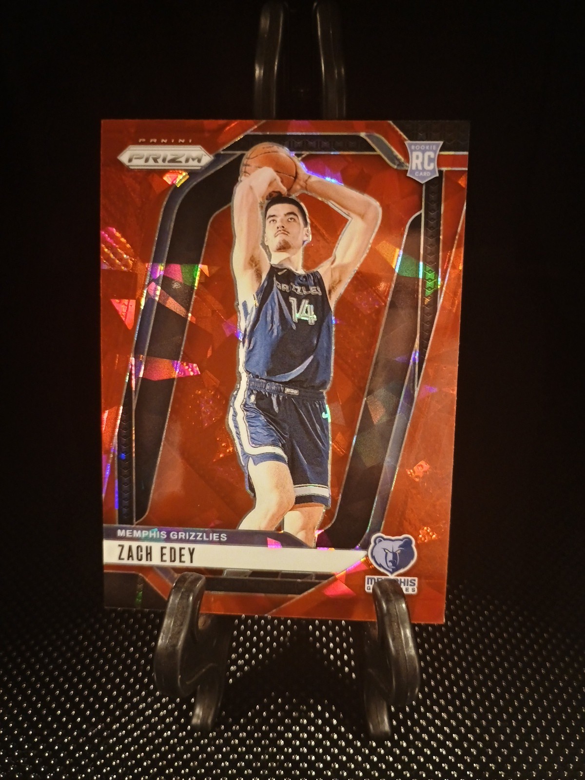 2024-25 Panini Prizm - Zach Edey #249 Red Ice Prizm (RC)
