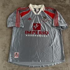 Original SL Benfica Football Shirt Mens Extra Large Adidas 2000/01 Away #6