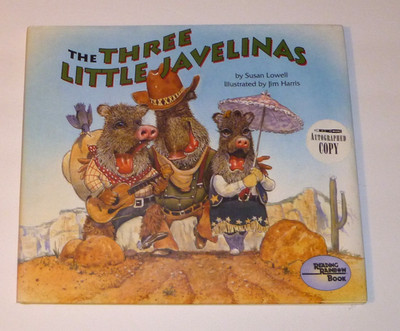 Vintage The three little Javelinas Signed book by Susan Lowell kids hardcover