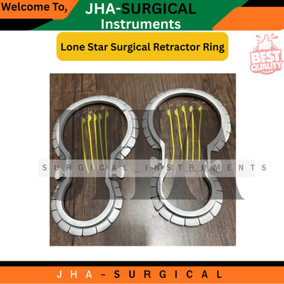 Lone Star Surgical Retractor Ring with 20 Hooks Surgical Instruments Set 2 Pcs