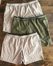 Lot Of 3: FABLETICS The Fundamental Short II XXL: 2 Khaki 5in, 1 Green 7in