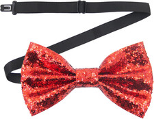 Men's Bowtie, Sequin Bow Tie for Men Pre-Tied Adjustable Sparkly Bow Tie for Par