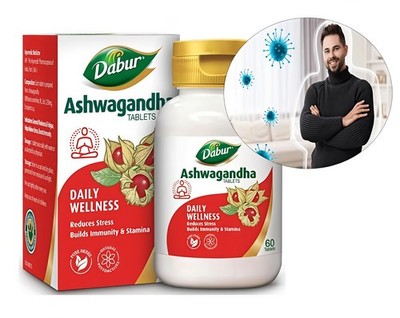 Dabur Ashwagandha Tablets 60 Tabs | Ayurvedic Immunity Booster | Stress Relief
