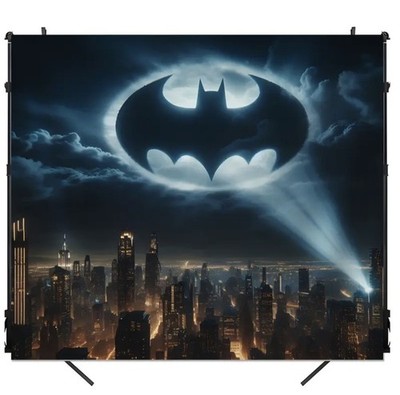 Poster Banner Tischdecke100x150cm Bat Signal 2D Batman Lampe Fledermaus Rob 4247