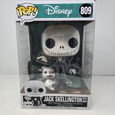 Funko Pop! Jumbo 10" Figurine Disney Jack Skellington with Zero NEW Halloween 