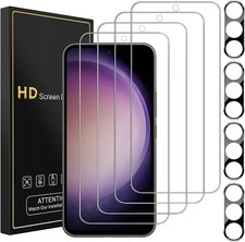 4 Piece Tempered Glass Screen Protector  Camera Lens Protector for Galaxy S23 F