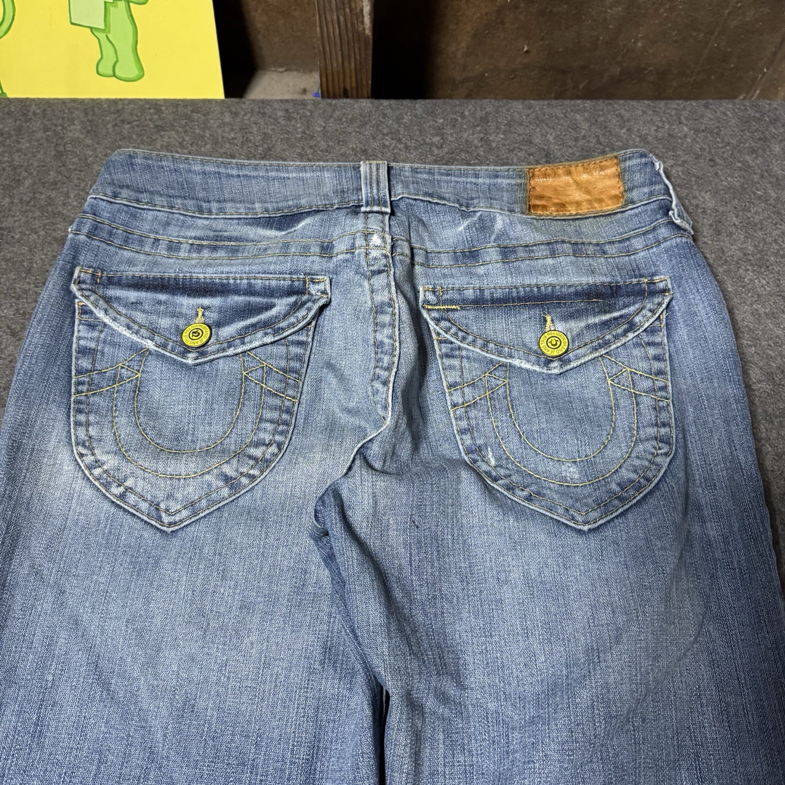 VTG Y2K True Religion Womens Bootcut Embroidered Flap Jeans Size 31 Grunge Goth thumbnail 8