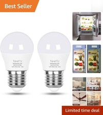 LED Refrigerator Light Bulb 40W Equivalent - 5W Warm White E26 Waterproof 2-Pack