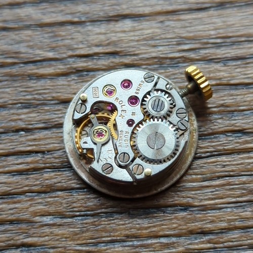 Rolex 1401 Ladies Watch Movement, Ticking, For Parts or Project (T23)