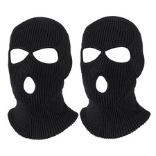 2 Pack 3 Hole Winter Knitted Mask, Full Face Cover Ski Mask Warm Balaclava fo...