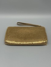 Gold Chainmail Clutch Metal Mesh Purse Perfume Cosmetic Bag