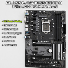 ASRock Z370 Pro4 LGA 1151 Z370 HDMI USB 3.1 2 Ultra M.2 DDR4 ATX Motherboard
